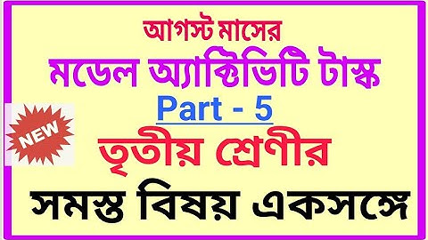 August 21 || Class-3 All Subjects Model Activity Task Part-5 || Fully Solved ;@subhenduacademy5586