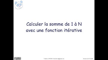 Langage C - Calculer la somme de 1 à N avec une fonction itérative