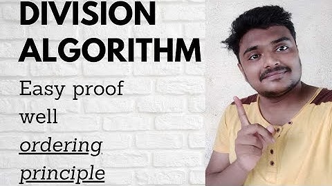 Division algorithm | division algorithm easy proof