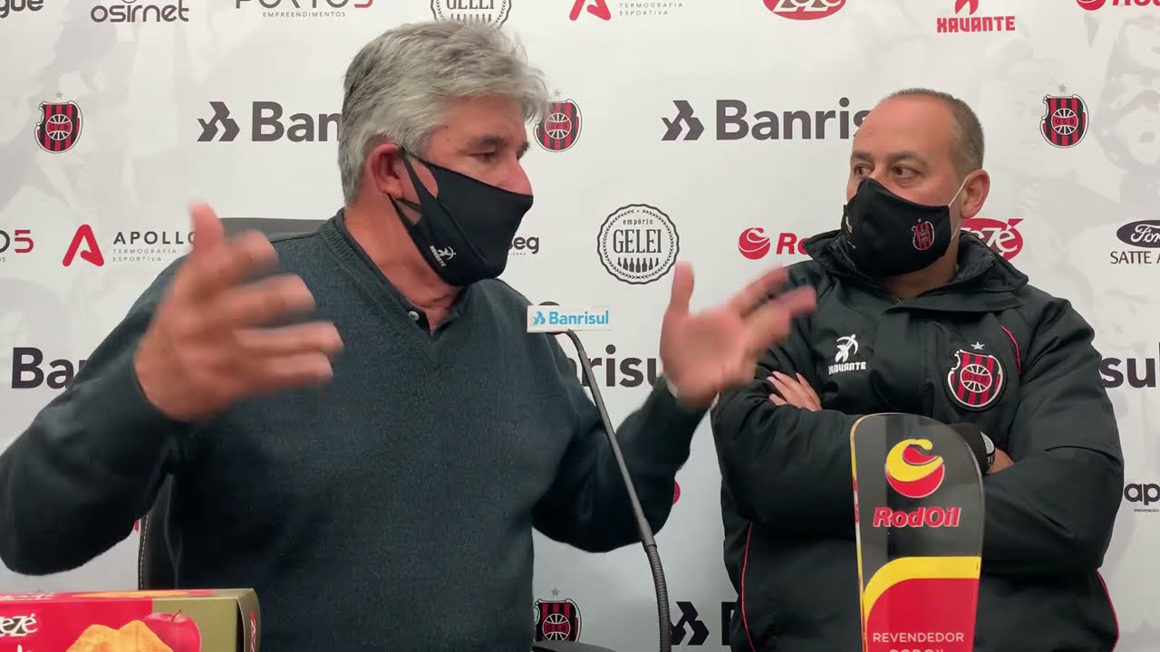 Coletiva Cláudio Montanelli e Marcelo Menegotto após Brasil 1x1 Ponte Preta