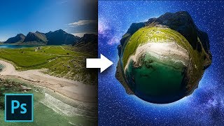 Turn 2D Photos to 3D Planets in Photoshop!