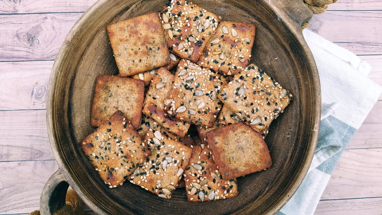 Galletitas de Agua INTEGRALES  ¡SUPER CROCANTES Y BAJAS EN CALORÍAS!