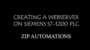 Creating a WebServer on Siemens S7-1200 PLC