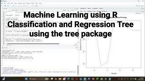 Machine Learning using R     Classification and Regression Tree using the tree package#cart#r