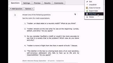 Schoology - Soon, Print Test and Quiz