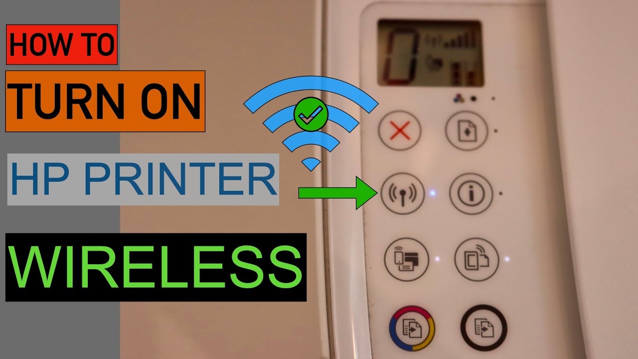 How to turn on hp printer wireless youtube
