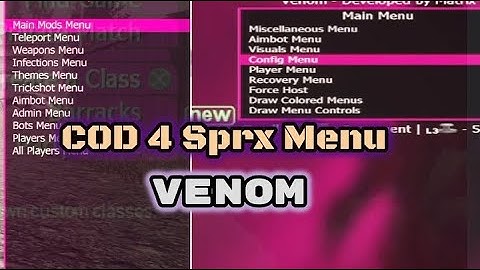 MatrixMods - (COD4) All Client Mod Menu Venom ( non host , pre game , host ) CFW PS3