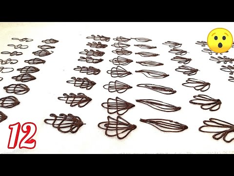 12 Xil Oddiy Usulda Shokolad Bezaglari / Shokolad Dekor // 12 Simple Chocolate Decorations