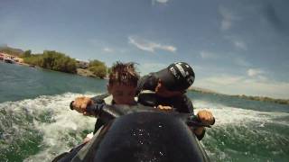 Dylan having a blast on a jetski