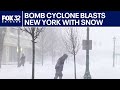 Bomb cyclone winter storm blasts New York, prompts emergeny