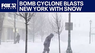 Bomb cyclone winter storm blasts New York, prompts emergeny