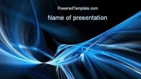 Blue Curves PowerPoint Template by PoweredTemplate.com