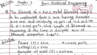 Coefficient of temperature raise and fall Unit-1 Basic Electrical Engineering||BE Civil first sem.