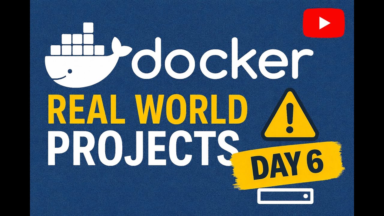 Real World Docker Projects | Day-6| Docker | Dockerfile | Devops - YouTube