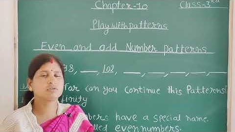 Play With Pattern | Even And Odd Number Patterns | Class- 3rd | Mathematics | Chapter- 10 #patterns