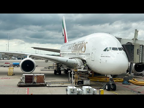 4K EMIRATES Airbus A380 800 Amsterdam To Dubai Economy Class
