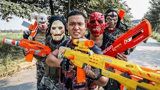 LTT Nerf Mod : Captain Warriors Black Use Nerf Guns Fight Crime Dangerous Mask One Eye 2