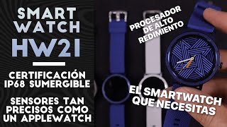 NUEVO SmartWatch HW21 / Review, prueba de agua  y COMO CONECTARLO | Diseño redondo FULL DISPLAY