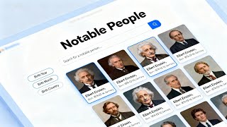 Notable People - web app that lets you explore famous individuals born