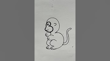 Monkey 🐒 drawing from number 33 #shortsfeed #shortvideo