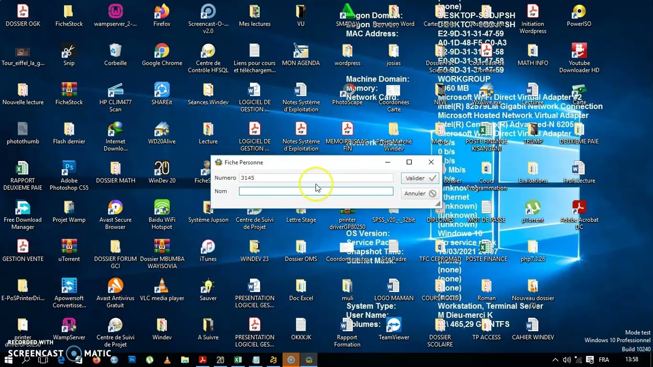 Personnalisez Erreur Contrainte d'intégrité en Windev