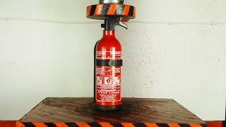 Experiment Fire Extinguisher VS Hydraulic Press