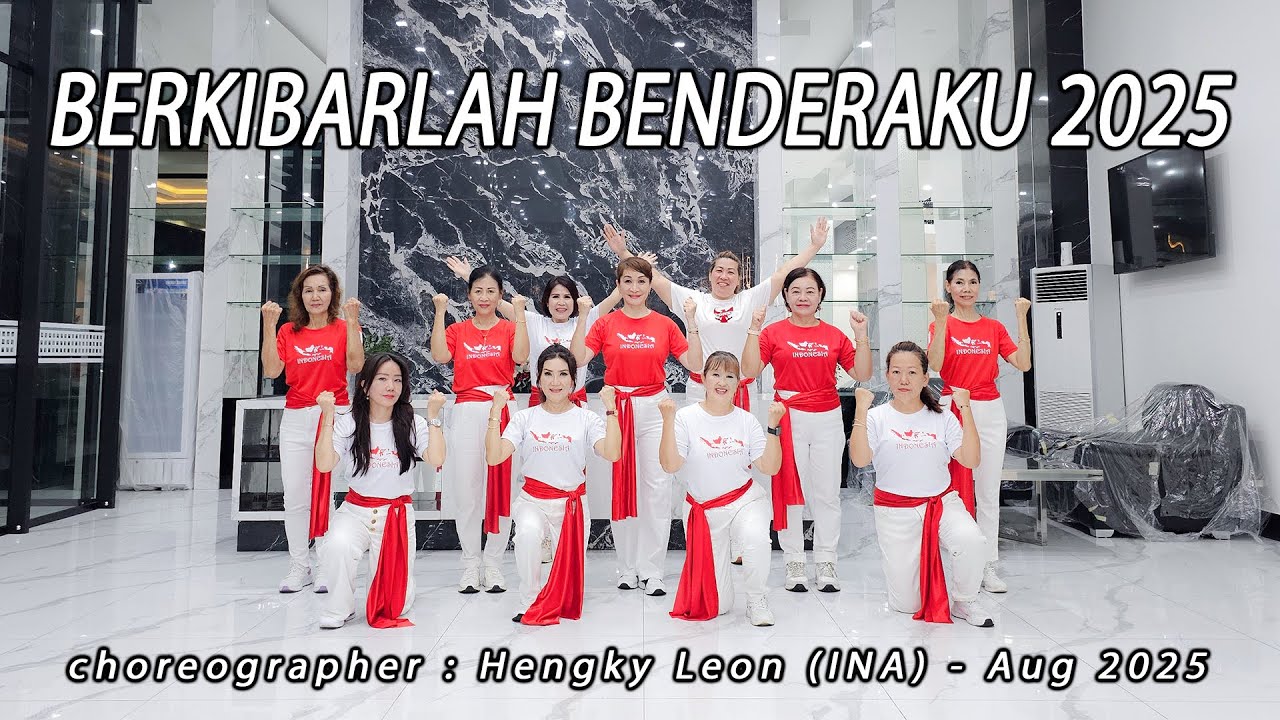 BERKIBARLAH BENDERAKU 2025 | 17 AGUSTUS 1945 | HARI MERDEKA | LINE DANCE | MINNIE | Demo & Tutorial