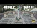 Budapest hsk tere  heroes square  drone 4k  the best place in budapest