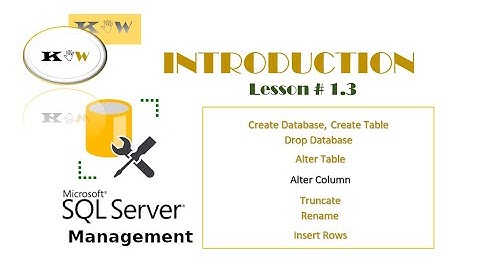 Lesson # 1.3 Introduction SQL Server Tutorial For Beginners | MS SQL Server Tutorial #MNCfresher