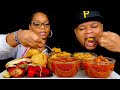 RELL IS BACK!!!! INDIAN FOOD MUKBANG SPICY CHICKEN CURRY, SPICY MUTTON, SCHEZWAN FRIED RICE