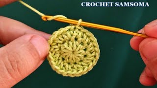 شاهدوا ماذا صنعت بهذه الدائرة من الكروشيه ؟ اسهل فكرة بالكروشي فقط ببواقي الخيوط Super Easy Crochet