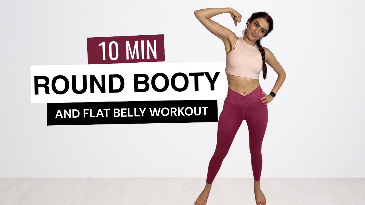 10 MIN BOOTY + ABS WORKOUT | No Equipment, No Repeat, No Jumping - Flat ...