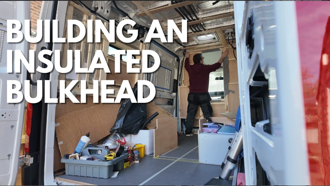 Making the Van Feel Like a Camper | Wooden Bulkhead Build 🚐 | Len & Sam — Not Just a Van
