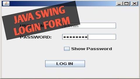 How to make a Login Form in eclipse