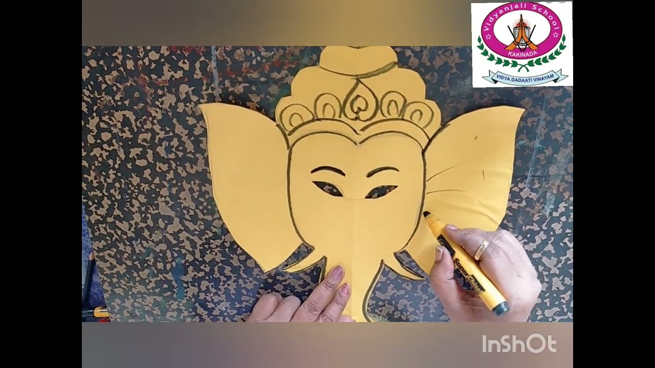 lord Ganesh face mask making 🎭 YouTube