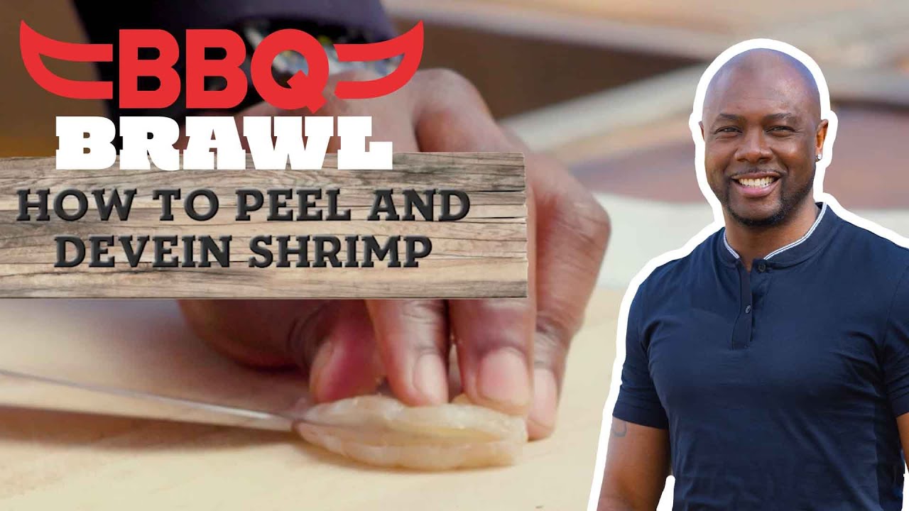 How to Peel and Devein Shrimp with Eddie Jackson | BBQ Brawl | Food Network