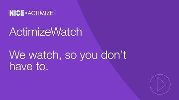 ActimizeWatch – We watch, so you don’t have to.