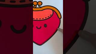 let’s color with me heart shape purse 👛 #viral #shorts #shortsfeed #art #drawing #asmr #satisfying