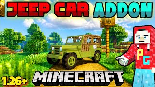 The Ultimate | Jeep Car Addon | for | MCPE 1.26+ | 🚗😈😱🔥 #viral #minecraft #video #gaming . screenshot 1