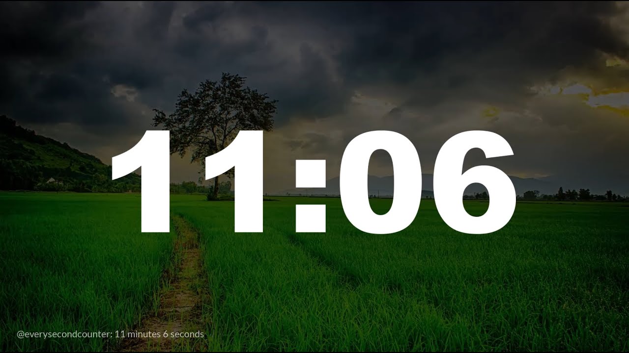 11 minutes 6 seconds [666 secs] clock timer countdown || Alarm Focus ...