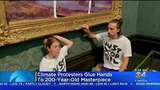 Protesters Glue Hands To 200 Year Old Masterpiece