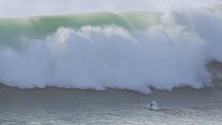 Surviving Nazare - Bodysurfing Huge Waves - Kalani Lattanzi