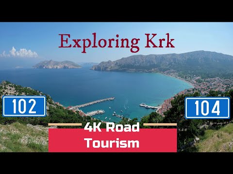 Driving Croatia: D104 & D102 Valbiska - Kraljevica - 4K drive exploring the island of Krk