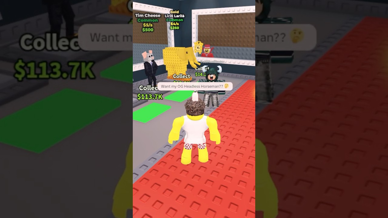 Who wants OG Headless Horseman in Steal a Brainrot... 😱  #roblox #stealabrainrot #robloxshorts