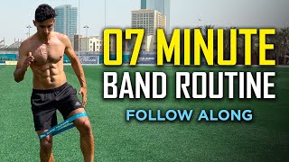 7 Minute Pre-Game Band Routine For Athletes Follow Along