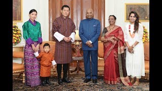 King of Bhutan, along with the Queen and Royal Prince, called on President Kovind