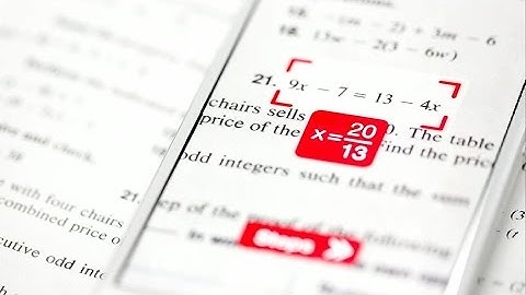 PhotoMath A Math Tutor in Your Pocket