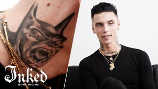 Video thumbnail of "Andy Black Shows Off His Batman Tattoos | INKED"