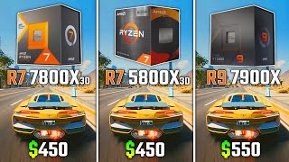 RYZEN 7800X3D vs RYZEN 5800X3D vs RYZEN 7900X | Test in 6 Games