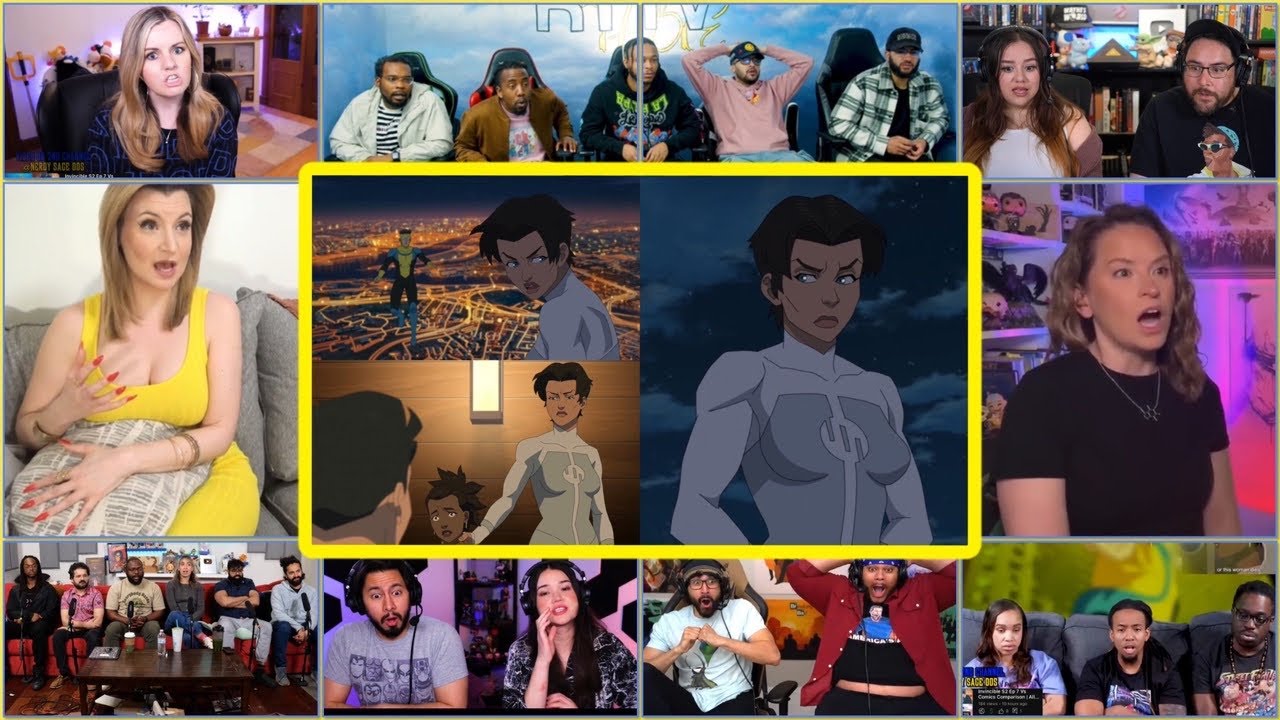 YouTubers React To Anissa | Invincible S2 Ep 7 Anissa Meets Mark Reaction Mashup